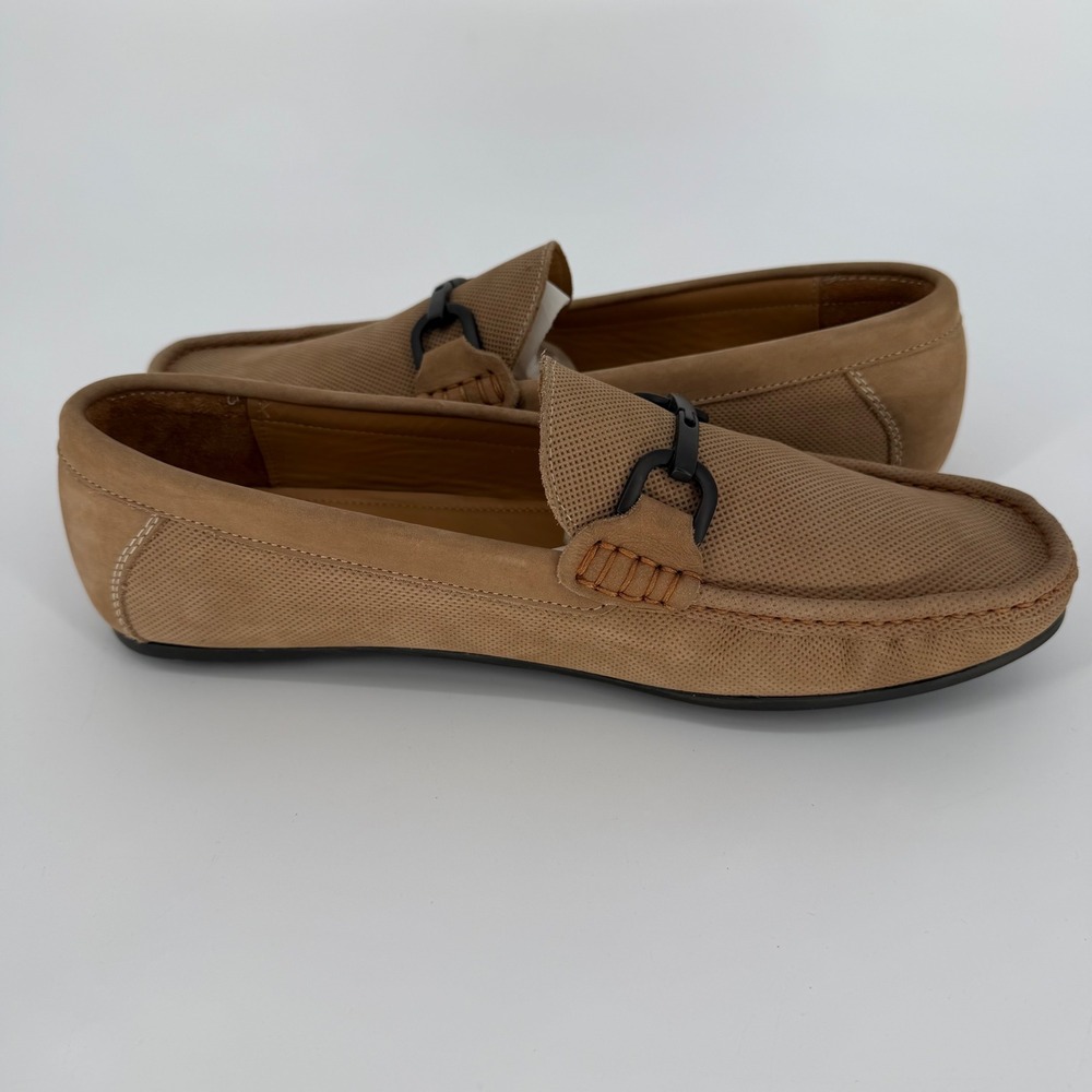 Alan Payne Mens Tan Como Perforated Suede Driving Loafers Bit Detail 11.5 10308 - Picture 9 of 13